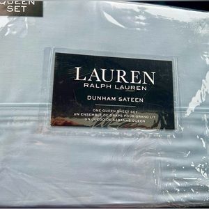 RALPH LAUREN CELESTIAL BLUE QUEEN SHEET SET